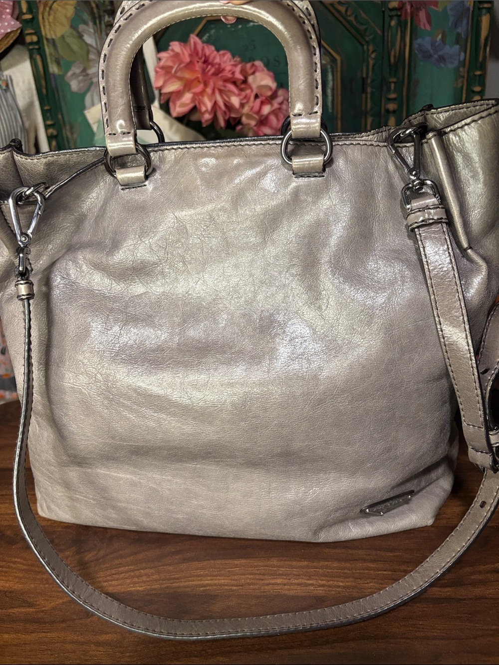 ✨Live Show Listing✨ Prada Gray Leather Bag